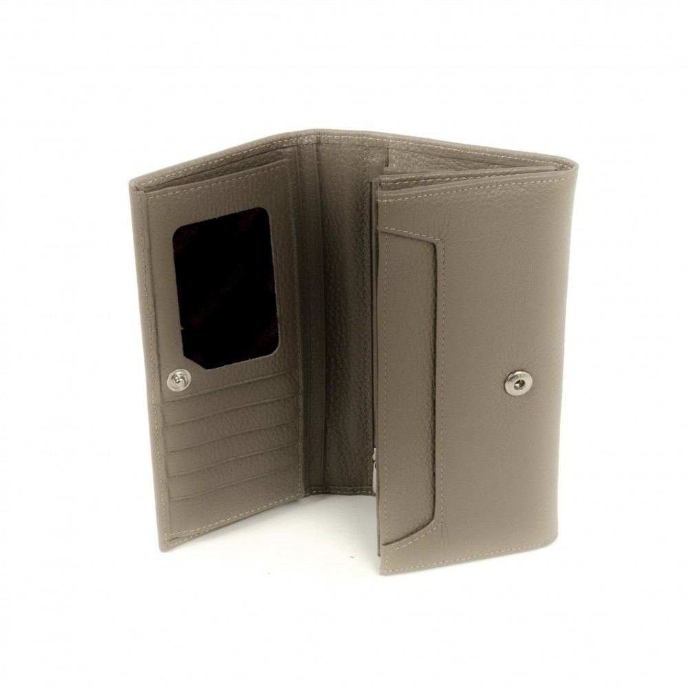 Дамско портмоне ENZO NORI модел CLASSIQUE естествена кожа бежов